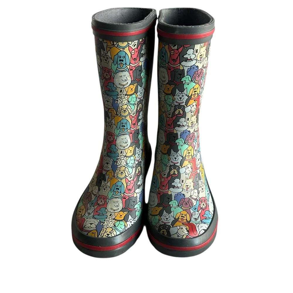 Bob‎ by Skechers Child Sz 2 Bobs For Dogs Waterproof Rubber Multicolor Rain Boot